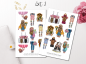 Preview: Fashion Girls Sticker Set